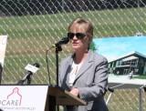 Jessie Rasmussen, President of the Buffett Early Childhood Fund, speaks at the Educare groundbreaking ceremony.